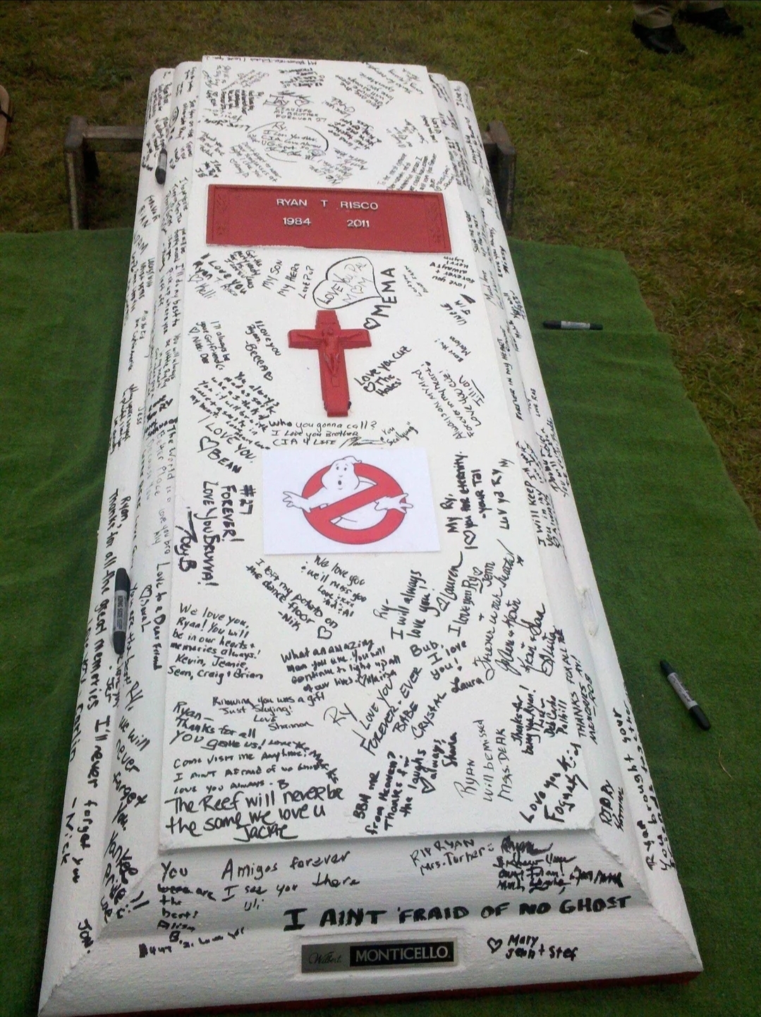 Ryan's casket